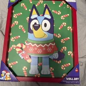 Blue Cartoon Dog Wall Art